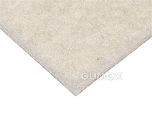 Technischer Filz, 5mm, Breite 2000mm, Dichte 0,16g/cm3, 100% Wolle, 0°C/+80°C, Natural, 